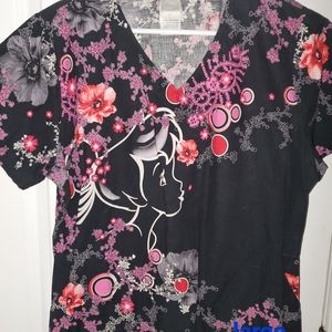 Wow Tinkerbell Scrub top size